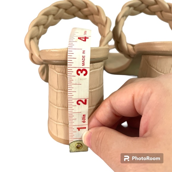 Dolce Vita Paily Braided Strap Shoe Heel Pumps Cream Stella Blush Pink Size 9.5 - Picture 11 of 12